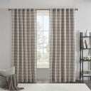 Anaheim - 50x63" Plaid Rod Pocket And Back Tab Curtain Panel With Fleece Lining - Brown - Madison Park - Curtains & Drapes - Elite Enclave Home