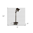 Vintage Style Industrial LED Adjustable Desk Lamp - Bronze