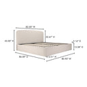 Joan - King Storage Bed - Cream - Moe's Home Collection - Storage Beds - Elite Enclave Home
