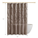 Laurel - Tufted Semi - Sheer Shower Curtain - Taupe - Madison Park - Shower Curtains - Elite Enclave Home