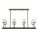 Franconia - 8 Light Pendant - Black / White - Uttermost - Pendant Lighting- Elite Enclave Home