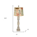 30" Standard Table Lamp With Blue Shade - Taupe