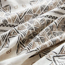 Ibiza - 4 Piece Printed Duvet Cover Set With Throw Pillow - Black / Ivory