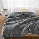 Heated Microlight to Berber - Twin Blanket - Gray