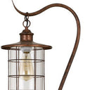 Traditional Shaped Floor Lamp With Rust Transparent Glass Drum Shade - Rust - HomeRoots - Floor Lamps - Elite Enclave Home