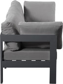 Nizuc - Outdoor Patio 3 Seat Modular Sofa With Gray Frame