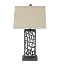 Metal With Multi Mini Grotto Pattern Table Lamp - Silver
