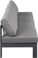 Nizuc - Outdoor Patio 4 Seat Armless Modular Sofa With Gray Frame - Meridian Furniture - Stationary Sectionals- Elite Enclave Home