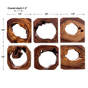 Adlai - Wood Wall Art (Set of 6) - Dark Brown