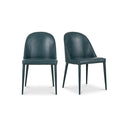 Burton - Vegan Leather Dining Chair (Set of 2) - Dark Teal - Moe's Home Collection - Chair Sets - Elite Enclave Home