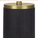 Concrete Cylinder Table Lamp With Ivory Drum Shade - Black And Gold - HomeRoots - Table Lamps - Elite Enclave Home