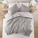 Arlo - 3 Piece Full/Queen Oversized Comforter Set - Charcoal