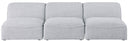 Miramar - 3 Seat Armless Modular Sofa - Meridian Furniture - Stationary Sectionals - Elite Enclave Home