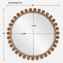 Cyra - Round Mirror - Uttermost - Wall Mirrors - Elite Enclave Home