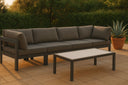 Nizuc - Outdoor Patio 4 Seat Modular Sofa With Gray Frame - Meridian Furniture - Stationary Sectionals- Elite Enclave Home
