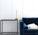 Modern Swirl Metal And Acrylic LED Table Lamp - Gold