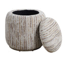 Dialogue - Ottoman - Tan - Uttermost - Accent Ottomans- Elite Enclave Home
