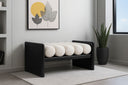 Waverly - Bench With Black Frame - Meridian Furniture - Upholstered Benches - Elite Enclave Home