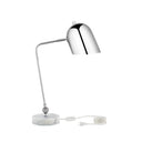 22" Iron Desk Table Lamp With Silver Metallic Bell Shade - Silver Metallic