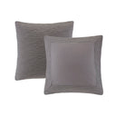 Hanae - Blend Yarn Dyed Euro Sham - Gray