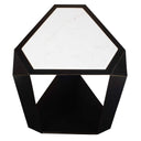 Keenan - Geometric Accent Table - Bronze / White