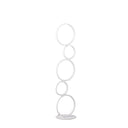 Metal Five Circle Geometric Sculpture LED Table Lamp - White