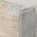 Uttermost Ritsa Pouf – Multi – hand-woven multi-color fabric pouf
