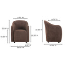 Drava - Rolling Dining Chair - Dark Brown - Moe's Home Collection - Arm Chairs - Elite Enclave Home