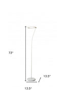 73" LED Torchiere Floor Lamp - White - HomeRoots - Floor Lamps - Elite Enclave Home