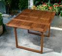 45" Solid Wood Folding Outdoor Side Table - Brown
