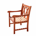 Dining Arm Chair With Diagonal Back - Brown