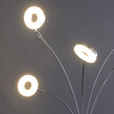 5 Light Contempo Arc LED Floor Lamp - Silver - HomeRoots - Floor Lamps - Elite Enclave Home