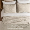 Quebec - King Reversible Bedspread Set - Cream