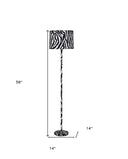 59" Bedside Table Lamp With White Drum Shade - White