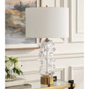 Aura - Clear Glass Table Lamp - White - Uttermost - Table Lamps- Elite Enclave Home