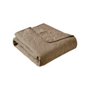 Quebec - Oversized Quilted Throw - Khaki - Madison Park - Throws - Elite Enclave Home