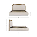 Camilla - King Bed - Oat / White / Beige - Moe's Home Collection - Upholstered Beds - Elite Enclave Home