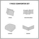 Beacon - King Piece Comforter (Set of 7) - Gray