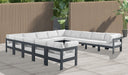 Nizuc - Outdoor Patio 13 Piece Modular Sectional With Gray Frame