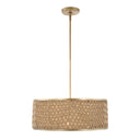 Pinchot - 4 Light Rattan Drum Pendant - Brown - Uttermost - Pendant Lighting- Elite Enclave Home