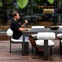 Bolster Back - Outdoor Dining Chair - White - Uttermost - Dining Chairs- Elite Enclave Home