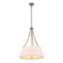 Andalucia - 4 Light Drum Pendant - Gold / White - Uttermost - Pendant Lighting- Elite Enclave Home