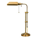 Metal Adjustable Table Lamp With Antiqued Brass Rectangular Shade - Bronze - HomeRoots - Table Lamps - Elite Enclave Home