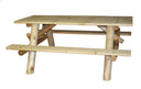70" Solid Wood Outdoor Picnic Table - Natural