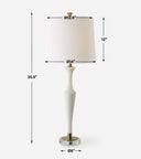 Colette - White Stone Table Lamp