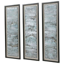 Ocean Swell - Painted Metal Art (Set of 3) - Blue