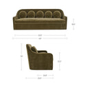 Rialto - Faux Mohair Sofa - Dark Green - Moe's Home Collection - Stationary Sofas - Elite Enclave Home