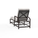 La Jolla - Chaise, With Self Welt - Canvas Flax / Dark Brown