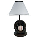 Baseball Themed Table Lamp - Brown