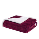 Elma - Oversized Textured Throw - Burgundy - Madison Park - Throws - Elite Enclave Home